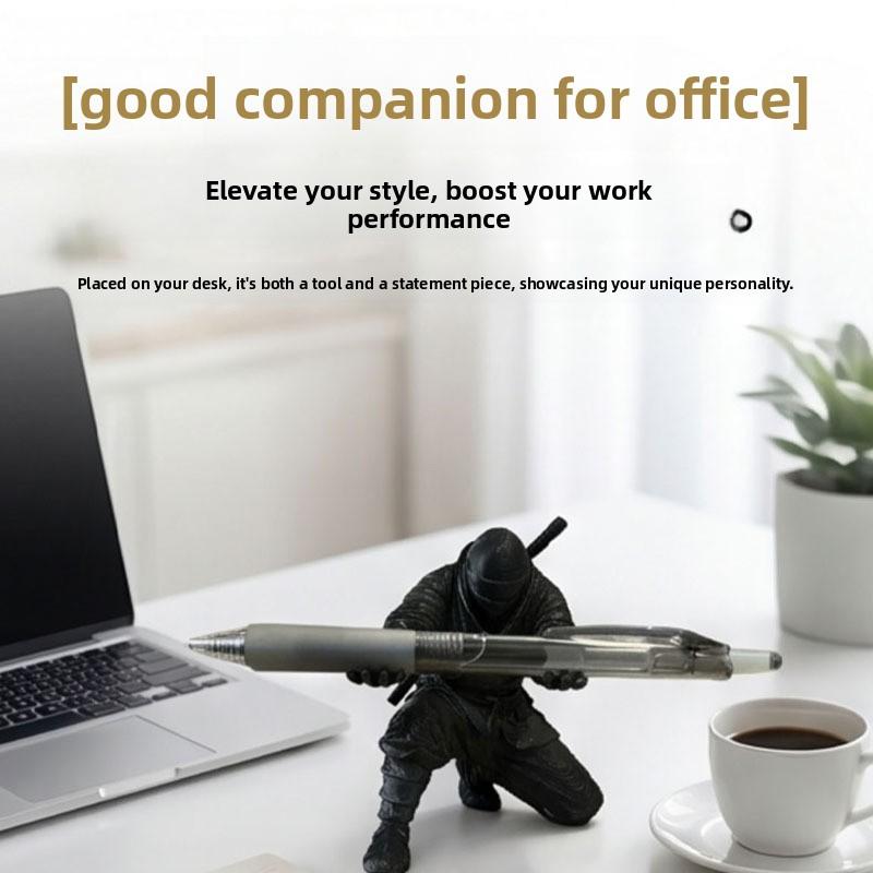 Pen Holder Ninja Print Figurine Action Figure Pen Holder Stationery Storage Rack Unique Creative Desk Set
