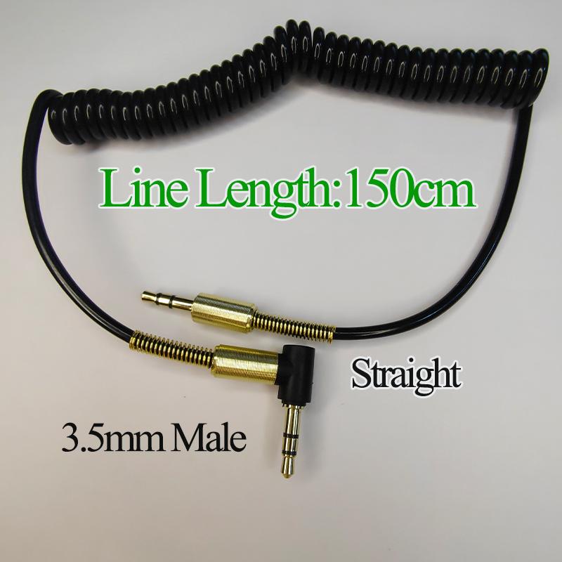 

1PC 1.5M 3.5mmBend Male TO Straight Type-c Female Jack AUX Audio Cable For Phone Car Speaker MP4 Headphone Spring Audio Cables
