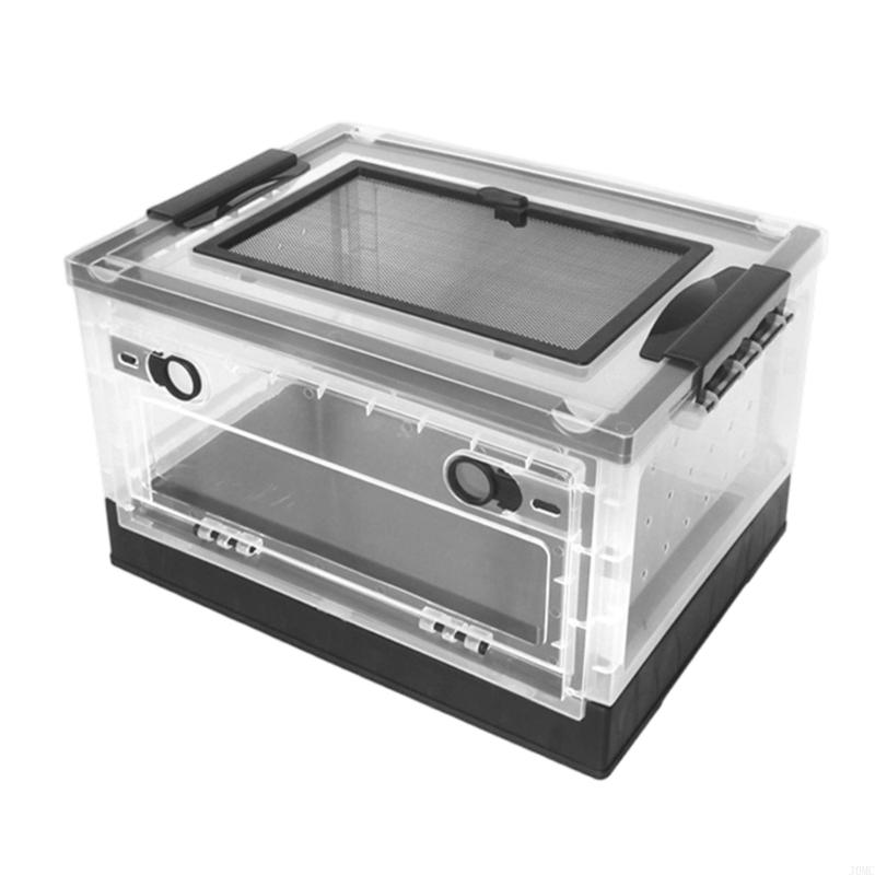 Oversized Reptiles Habitat Containing Ventilation Lid and Clear Chamber J0MC