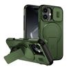 KEYSION Shockproof Armor Magnetic Case for iPhone 17 16 Plus Slide Camera Protect Kickstand Wireless Charging Phone Back Cover