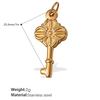 Exquisite And Compact Diy Key Pendant Stainless Steel Gold-Plated Cute And Diverse Styling Accessories