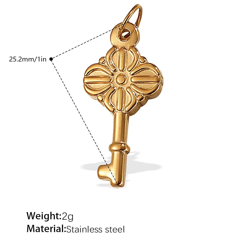 Exquisite And Compact Diy Key Pendant Stainless Steel Gold-Plated Cute And Diverse Styling Accessories