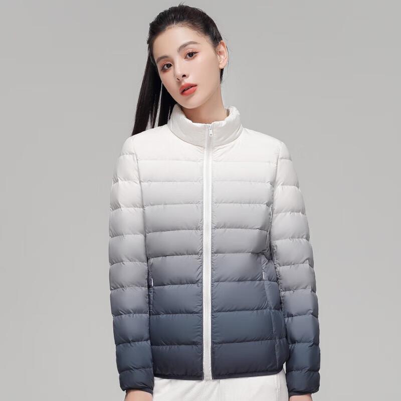 Sanjixian TP9124 Women's Gradient Lightweight Stand Collar Down Jacket