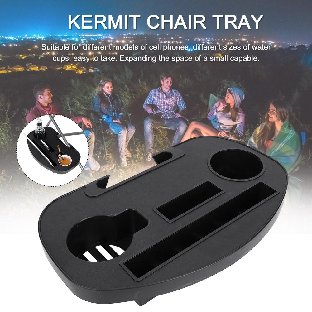 Chair Cup Holder with Mobile Phone Slot Chair Utility Tray Multifunction Universal Chair Side Table Portable for Camping Picnic