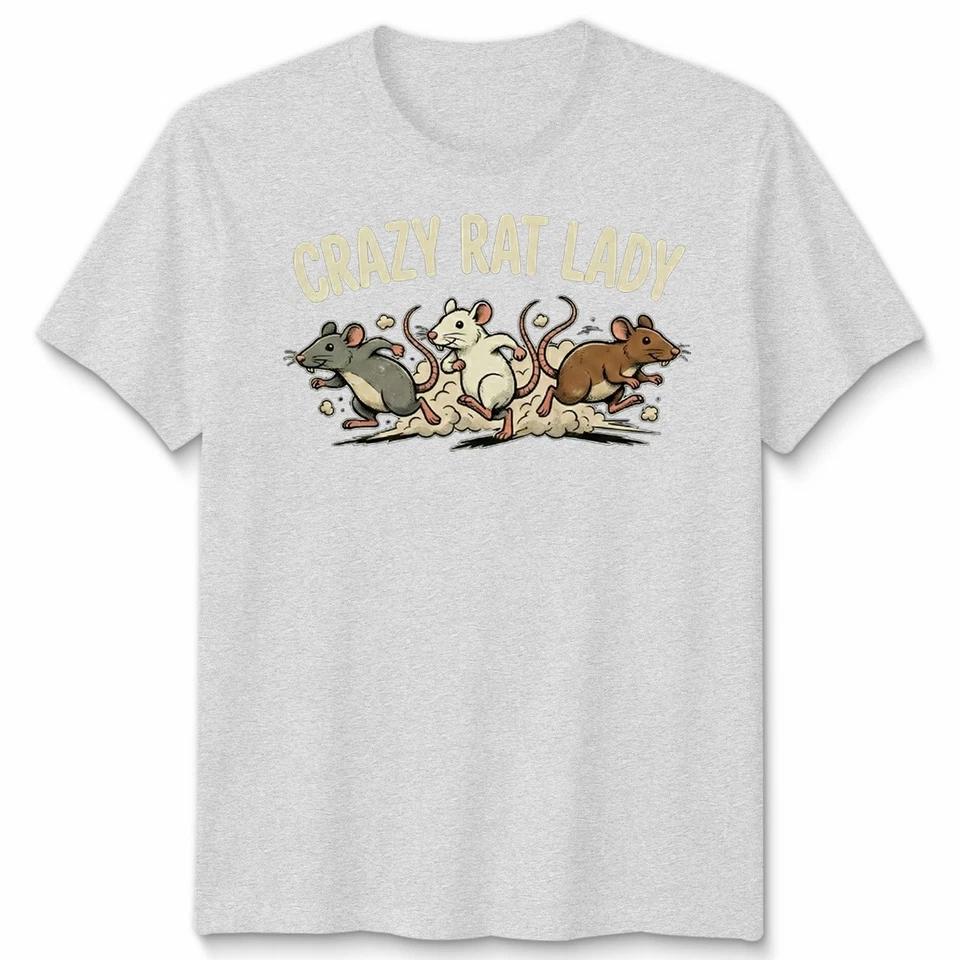 Crazy Rat Lady Rats Rodent Pet Owner Graphic Men’s T Shirt Women’s Tee 5 4XL