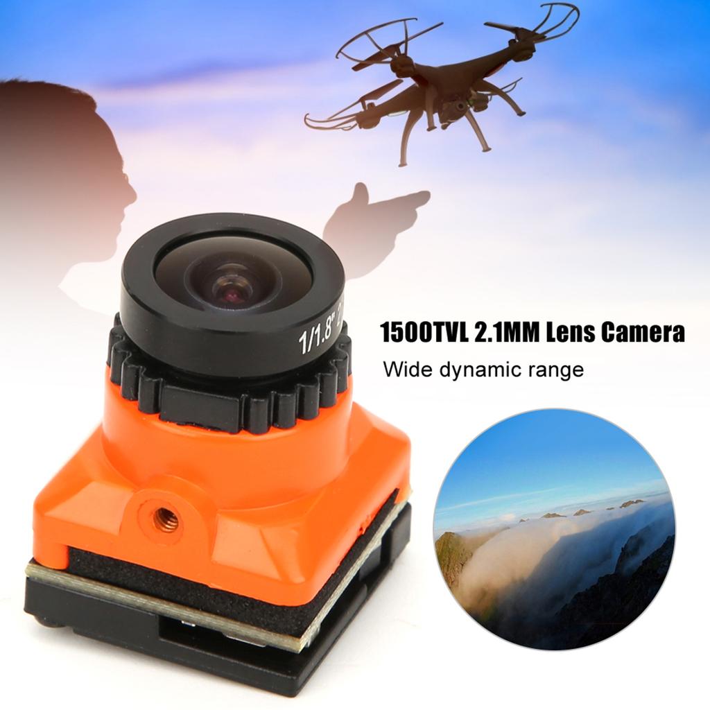 FPV Camera High Definition 1500TVL 2.1MM Lens OSD for FPV Quadcopter Drone Orange
