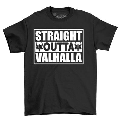 Straight Outta Valhalla - Lustiges Wikinger-T-Shirt, Unisex-Druckdesign. Raid mit