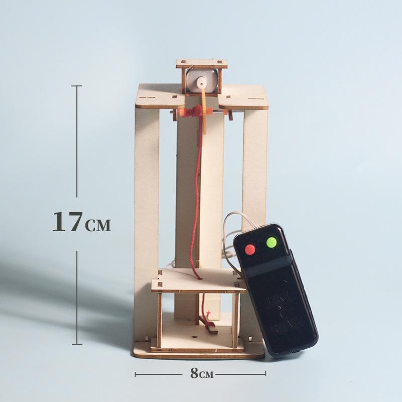 1 Set Science School Projects Diy Electric Remote Control Lift Elevator Wooden Model Kit Experiment Science Toys For Kids