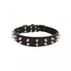 Spiked Rivet Genuine Leather Dog Collar Anti-bite Adjustable Small Medium Large Dogs