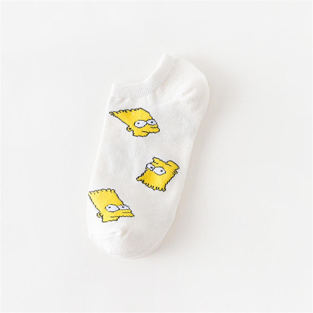 INS Lustige Cartoon Eier Socken Niedliche Mädchen Glückliche Tiere Früchte Lebensmittel Kurze Socken Omelett Erdbeere Ananas Regenbogenstreifen