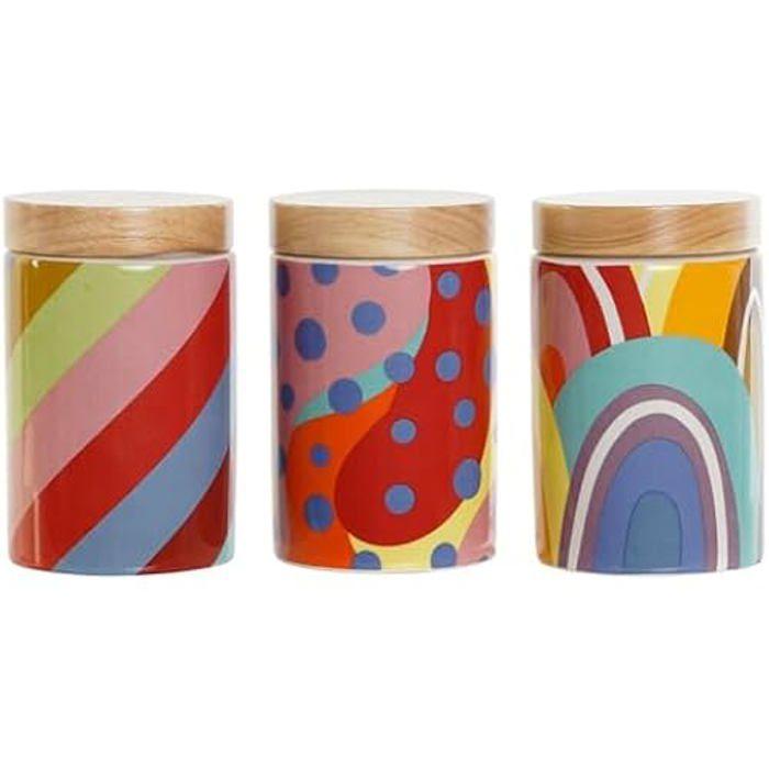 Pot - DKD HOME DECOR - Estándar - Vert - Dolomite Et Bambou - 10x10x16 Cm