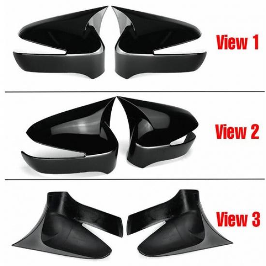 For 2006-2010 2011 Honda Civic Gloss Black Side Rearview Mirror Cover Trim Caps