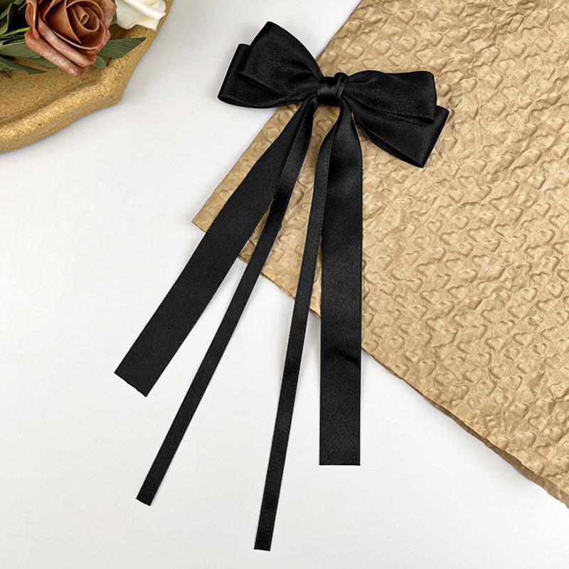 Sweet Girl Bow Streamer, Hairpin Korean Simple And Versatile High-end Hairpin On The Back Of The Head Net Red Hair Accessories