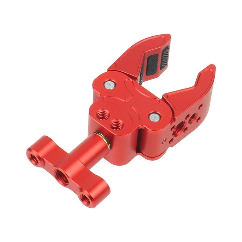 Aluminum Super Crabbing Clamp with 1/4inch 3/8inch Screw Threaded for Photography Accessories Equipment Mounting