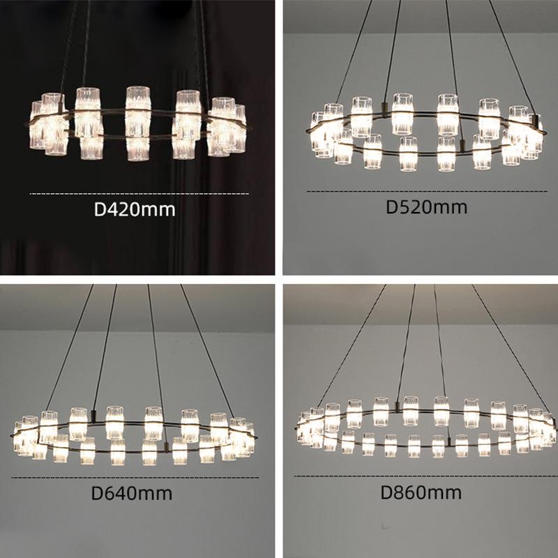 Postmodern Minimalist Chandelier for Living Room, Restaurant, or Bedroom - Italian Round Ring Design