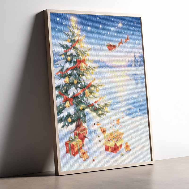 DIY 5D Diamond Painting Kit Christmas Tree Full Drill Rhinestone Art Canvas Relaxing Creative Craft for Home Wall Decor Gift
