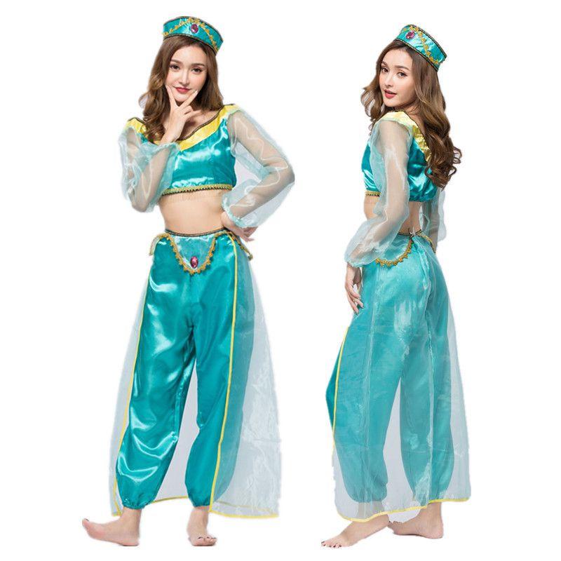 

Хэллоуин Аладдин Принцесса Жасмин взрослый женский костюм косплей платье костюм комплект Adult-2XL