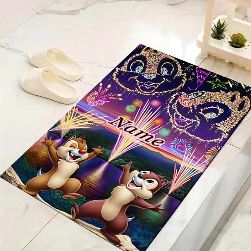Custom 1Pc Christmas Chip Dale Rug Office Carpet Indoor Outdoor Entrance Doormat Nonslip Soft And Comfortable Living Room D91612