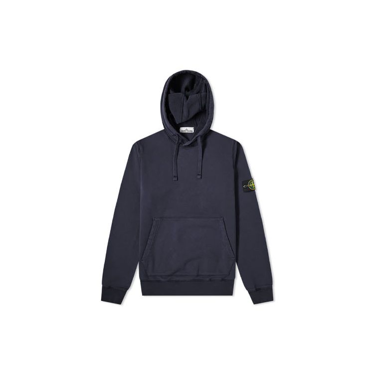 

Stone Island Garment Dyed Hoodie Navy Men Tops Blue 741564151-V0020 S
