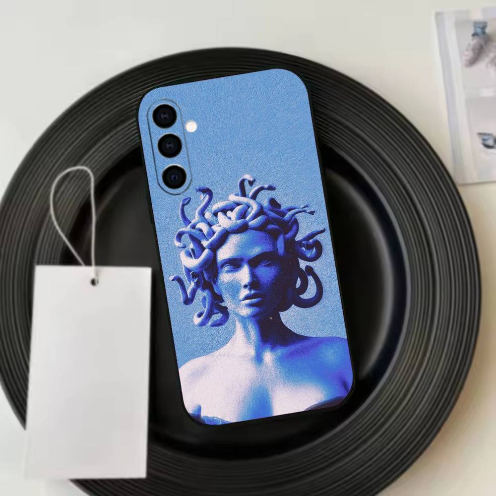 Medusa Greek M-Mythology Phone Case Black Silicone Soft For Samsung Galaxy A73,A72,A71,A70,A53,A52,A51