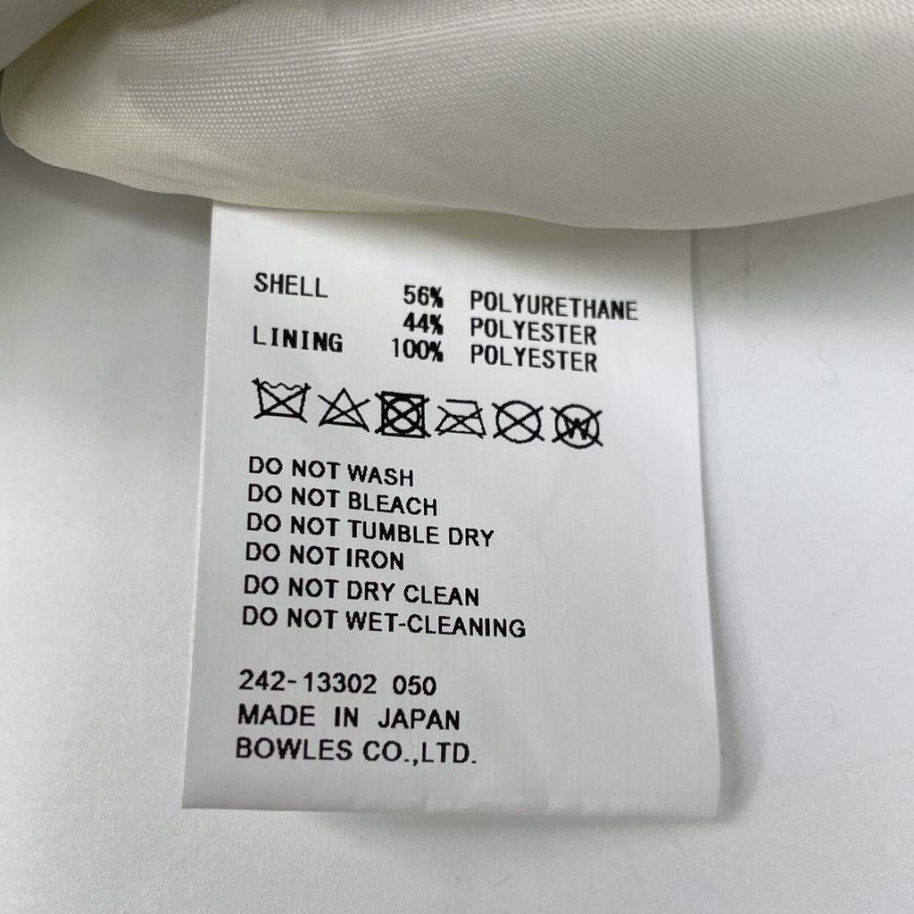 HYKE 24AW 242-13302 Cream ECO-LEATHER PANTS Bottoms 1 beigeUsed