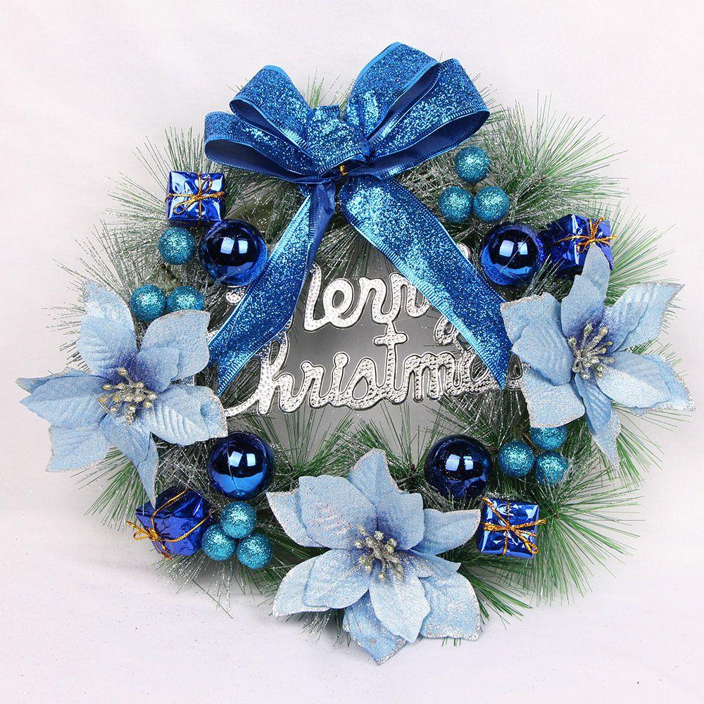 Luxurious Pvc Christmas Wreath For Front Door Elegant Xmas Party Garland Decor