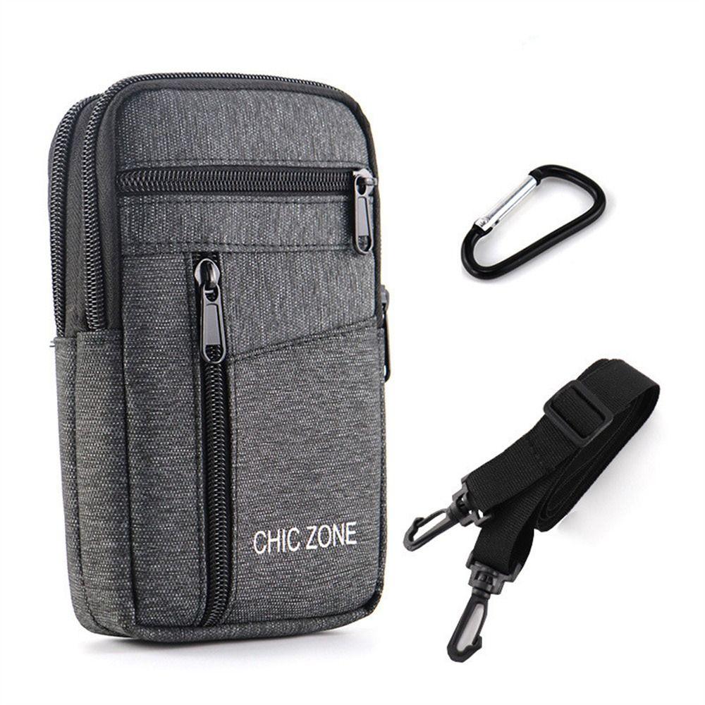 Riñonera de Teléfono de una Sola Capa Doble con Cinturón Bolsa para Teléfono Móvil Bolsillo para Teléfono de Hombre Almacenamiento de Teléfono para Exteriores