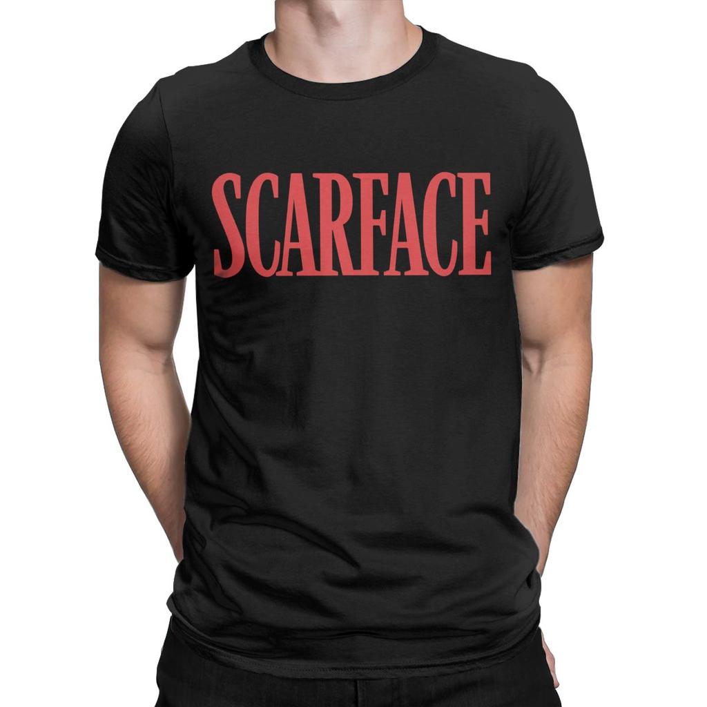 Herr Scarface Logotyp T-shirt 100% Bomull Kläder Vintage Kortärmad Rundhalsad T-shirt Nyinkommen T-shirts