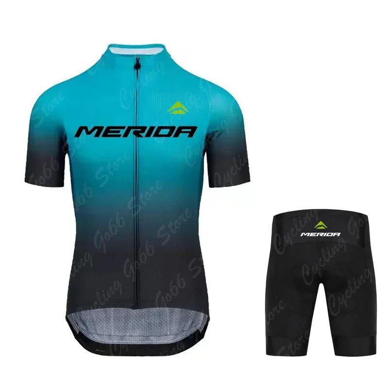 2026 Summer Breathable Cycling Suit Set Maillot Cycling Clothing Road Bike Suit Mountain Bicycle Shirt Bib Shorts MTB Ropa Merida