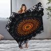 Colorful Mandala Round Dot Print Blanket Soft Fleece Throw Bed Sofa Cover Gift