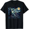 Starry Night Van Gogh Painting Octopus Lover T-Shirt
