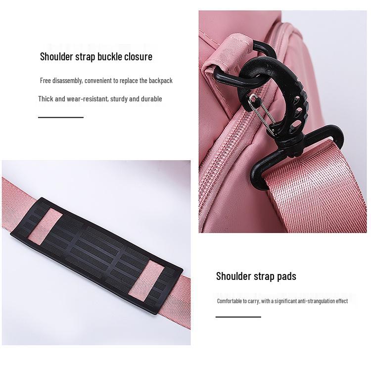 Waterproof Gym Bag for Men & Women - Large Capacity with Wet & Dry Separation, Travel Handbag with Printed Logo