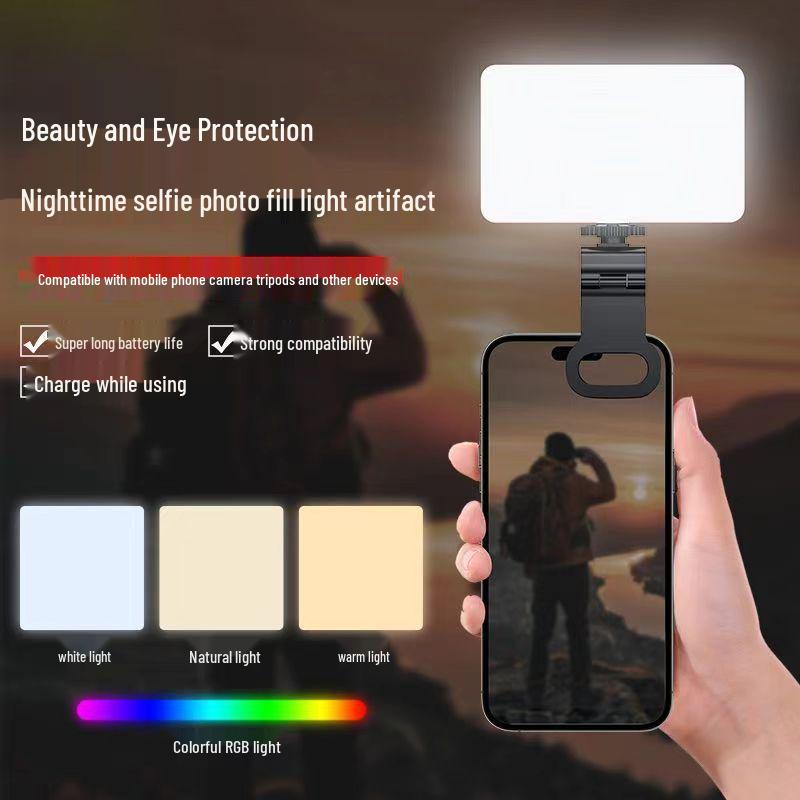 Portable Fill Light Camera for Photography & Streaming - Mini Selfie Beauty Device
