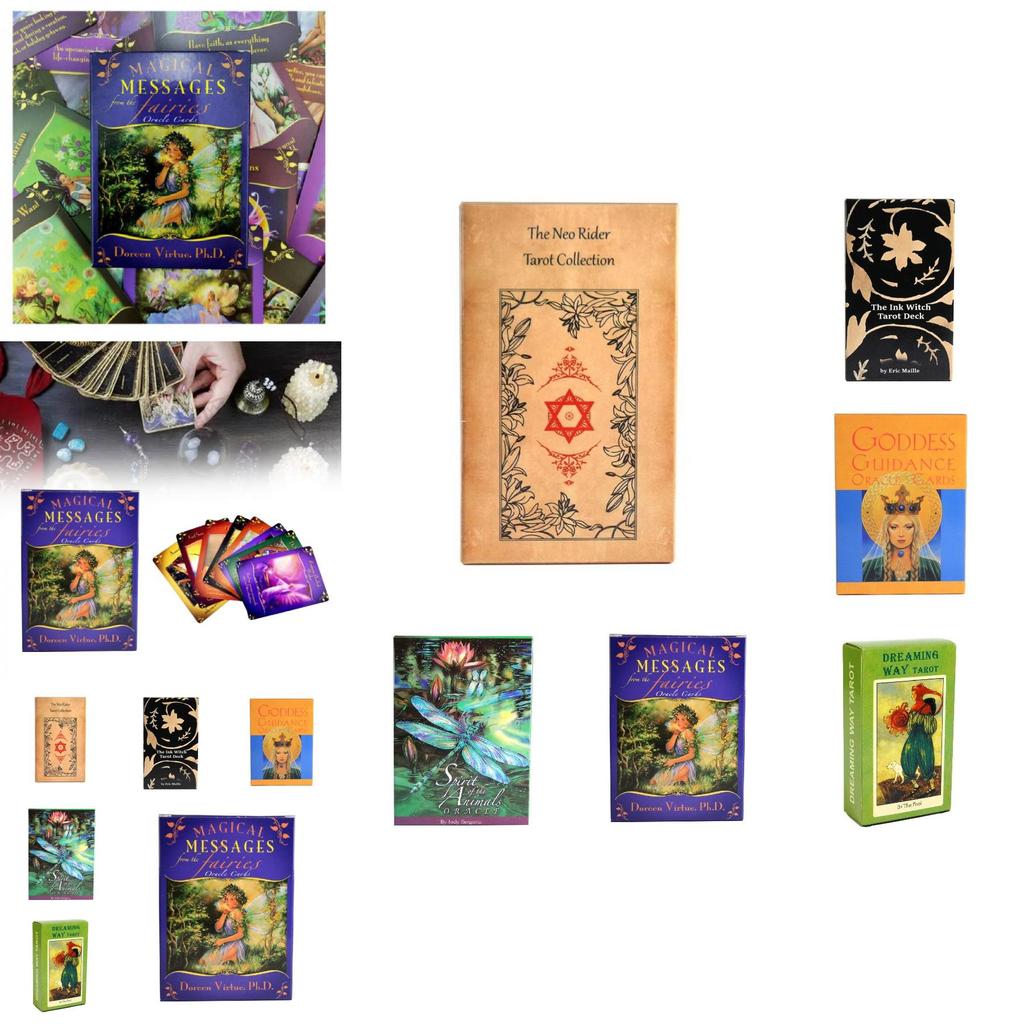 Premium Copper Paper Green Glyphs Lenormand Tarot Cards For Insightful Readings