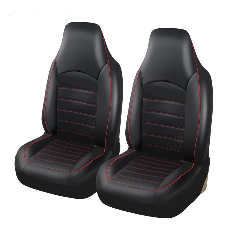 Luxury Universal Seat-Cover Protector Pad Auto Accessories 2 PCS Front Seat Car Seat Cover Leather Interior Automobiles Seat Covers Mats