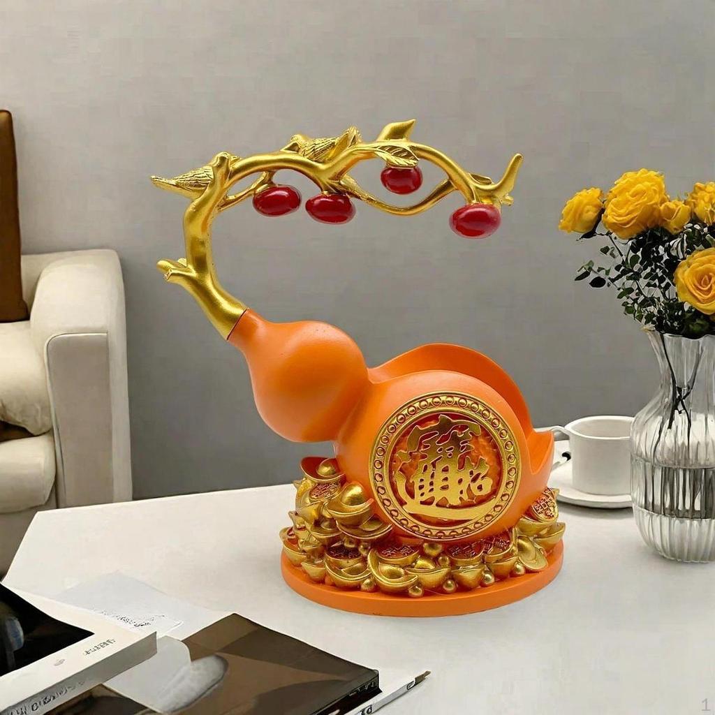 Feng Shui Gourd Statue Rack Decorative Creative Single Bottle Holder for Tabletop Bookshelf Bar