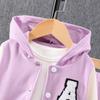 3-8Y Fall/Winter Boys Long-Sleeve Hooded Kids' Sportswear Set Color-Block A-Line Hoodie Set
