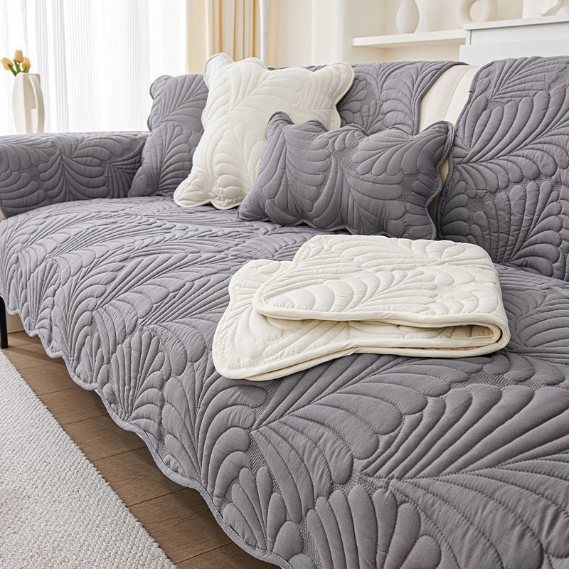 

Универсальная подушка для дивана на все четыре сезона, кремовая, ветрозащитная, нескользящая накидка на диван, простой стиль, модная подушка для дивана 90*160cm