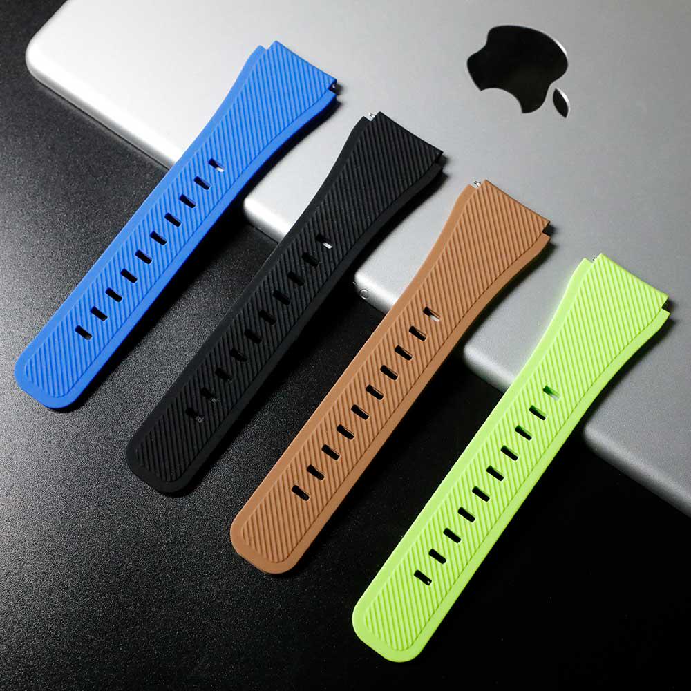 Classic 22mm Silicone Watch Strap for Fossil Gen 5/Men's Gen 4/Women Gen 4 & Asus Zenwatch 2 & Garmin Vivoactive 4 Bands Quick Release