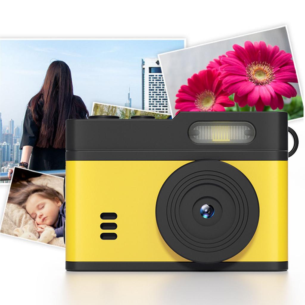 Keychain Camera 0.96inch HD Display 1080P 12MP Vintage Compact Camera with LED Fill Light for Travel Campus
