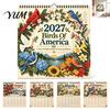 Thick Paper Planner 2027 Bird Wall Calendar, Beautiful Birds & Nature Monthly for Desk with Coil Binding, Art Home Office Calendar 2025