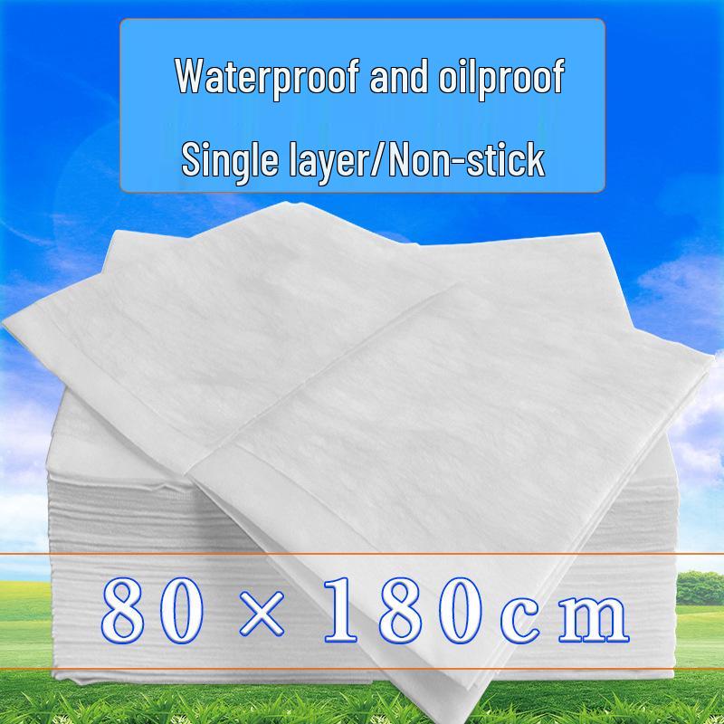 Waterproof Oilproof Disposable Bed Sheets with Hole - Non-Woven, Breathable, 100-Pack