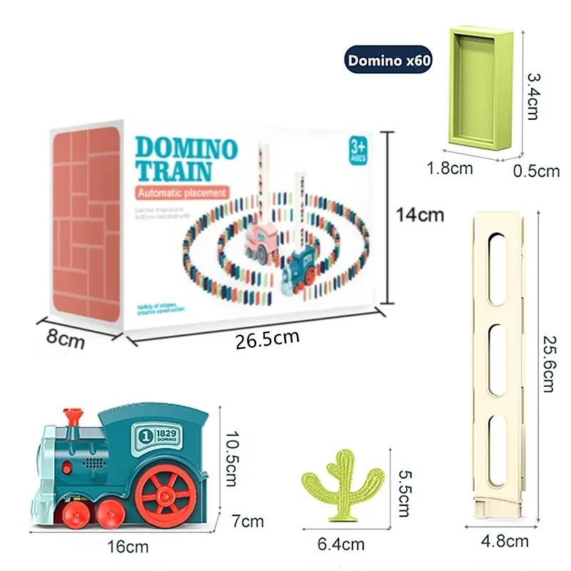Domino Train for Kid Automatic Electric Laying Car Colorful Dominoes Set Educational Toys Blocks Birthday Gifts Boy Girls Child