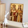 Diamond Painting Set DIY 5D Full Diamond Religious Byzantine King Queen Portrait Crafts for Home Wall Decoration