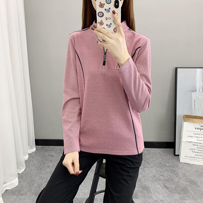 Dámská elastická fleecová mikina plus size se stojáčkem na podzim/zimu - Rychleschnoucí, prodyšná, silná a hřejivá.