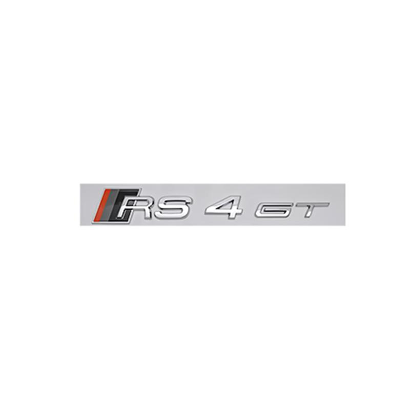 QR5 ABS Rear Trunk Emblem for M5 RS3 RS4 RS5 RS6 RS7 RS8 GT Logo Auto Side Letter Badge Stickers Exterior Decoration