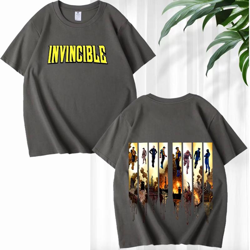 Hot sale The Invincible war Comic Art Classic T Shirt men ’s women Oversized 100% Cotton short sleeve Summer print Unisex tops