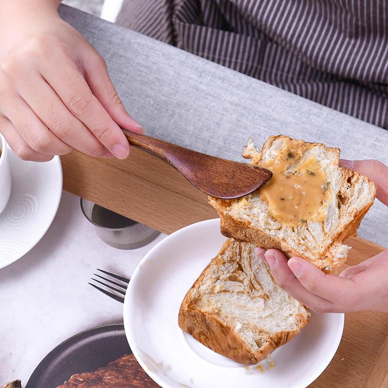 Solid Wood Jam Knifes Butter Knife Natural Bread Cake Knife Smooth Wooden Tableware Kitchen Accessories