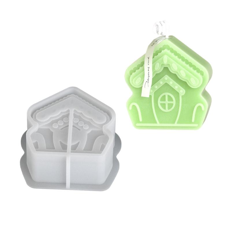 Silikonformen in Hausform für Kerzen aus Epoxidharz, Seifenherstellung, Schokolade und Fondant zum Backen von Kuchen