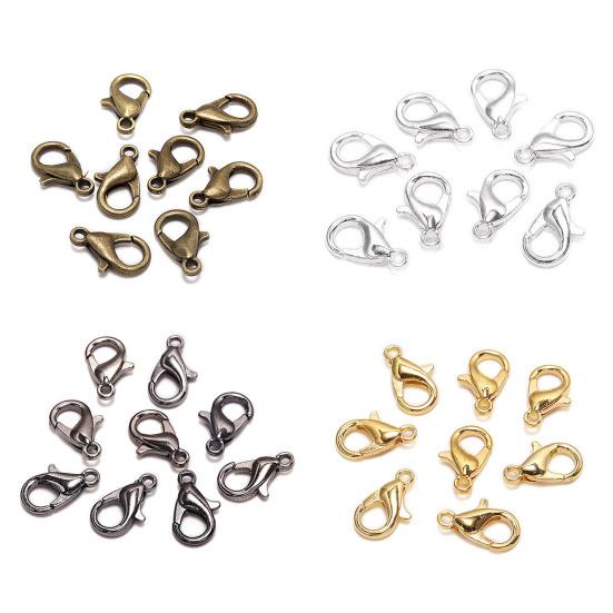 50Pcs Lobster Hooks Plated Multipurpose DIY Bracelet Necklace Key Ring Lobster Clasps Jewelry Findings